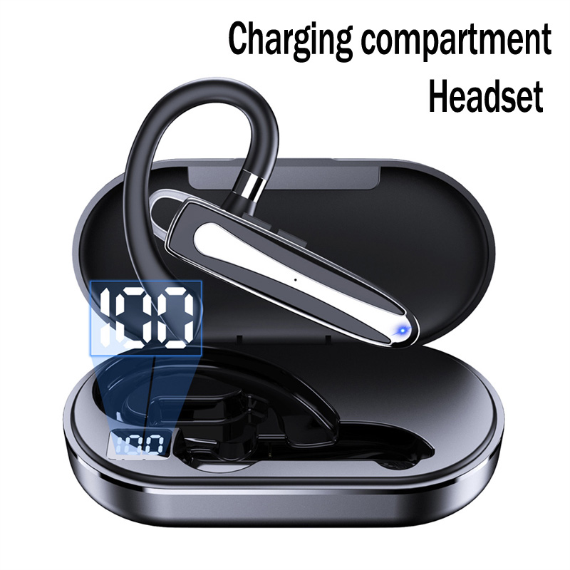 EARDECO EarHook Bluetooth 5.1 Headphones Wireless Earphones Waterproof Sport Single Headset with Microphone Charging Case: Yellow