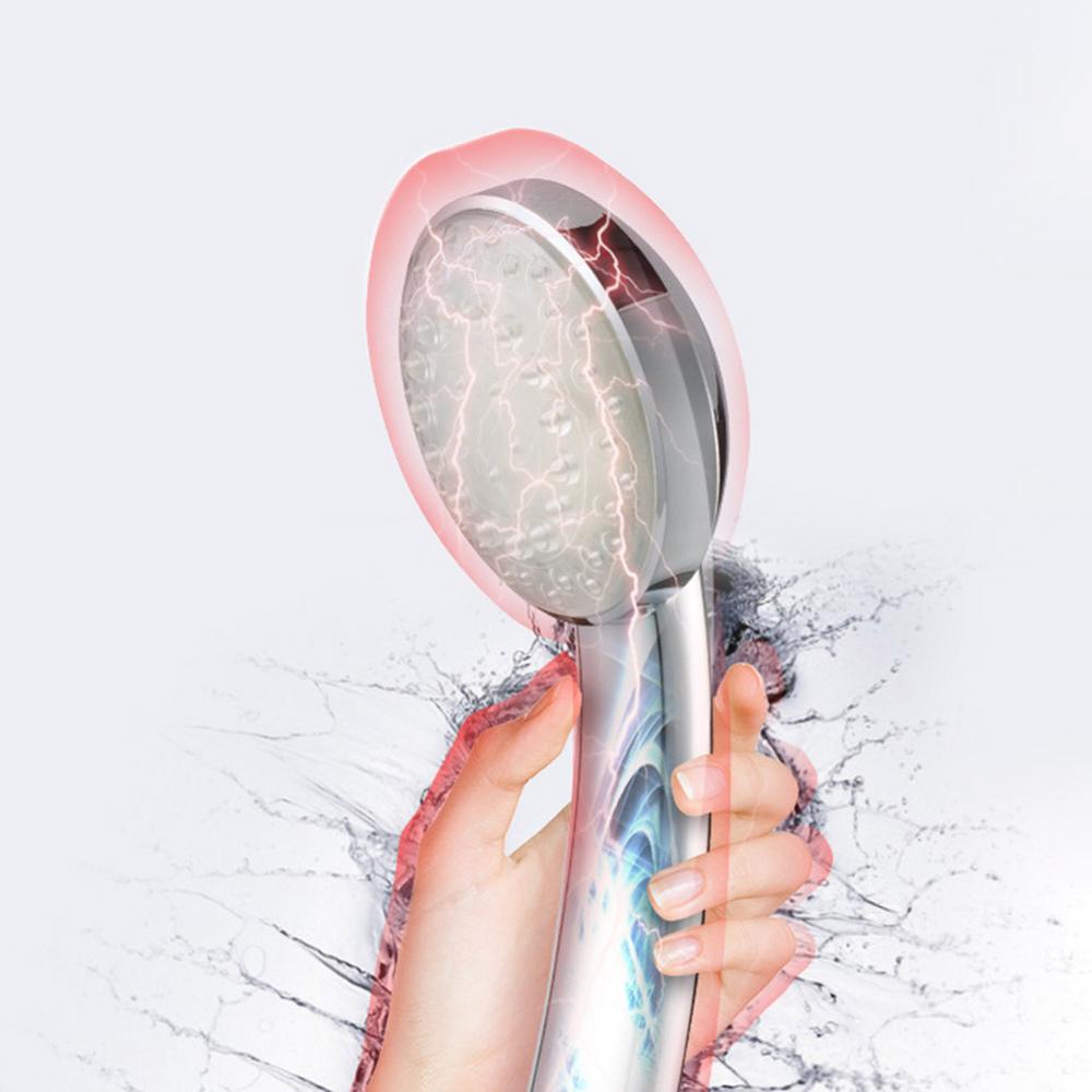 Led-batterijloze verlichte douche 1/2 " temperatuurgecontroleerde handdouchekop met kleurverandering