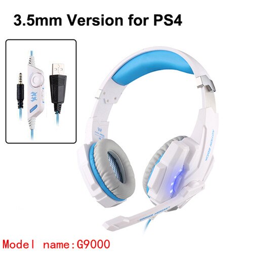 KOTION EACH G2000 G9000 G4000 stereo gaming headset big pc for computer with microphone LED Light Deep Bass gamer headphones