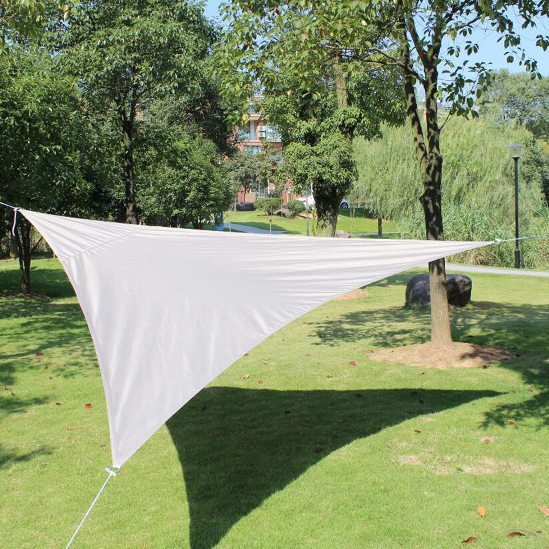 Sommer 4m grå udendørs vandtæt parasol sejl overdækning terrasse fortelt have uv camping shelter indretning