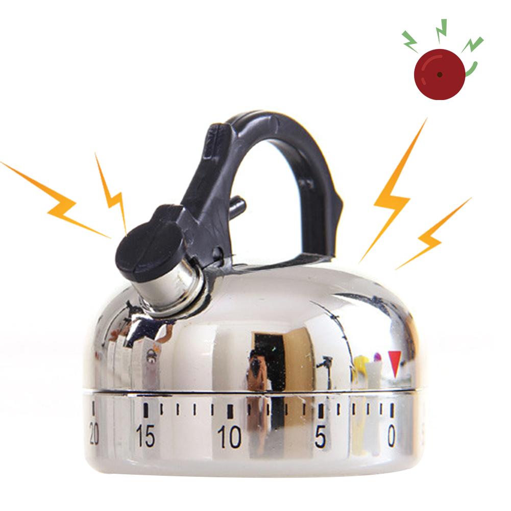 60 Minute Kitchen Timer Countdown Alarm Mechanical Teapot Shaped Timer Clock Counting Cuisine Kettle Cooking Reminders Tools