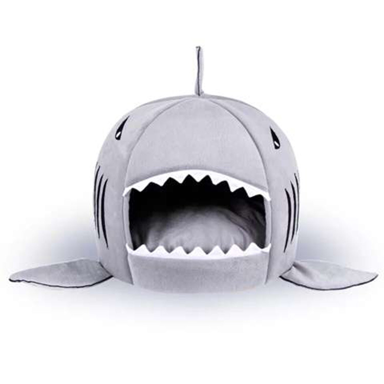 Lit de maison et doux pour chat et requin, panier doux pour chien, accessoires, produits pour animaux de compagnie: 1 / L