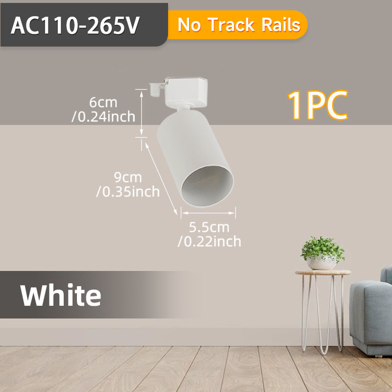 Juego completo de luces Led para riel de techo, foco de fuente de luz GU10 reemplazable para sala de estar y dormitorio, lámpara Led para riel