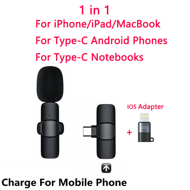 Revers Lavalier Draadloze Microfoon Knoopsgat Mini Bluetooth Microfoon Voor iPhone Android Mobiele Telefoon PC Mobiele Micro Tie Tiny Blutooth: GRIJS