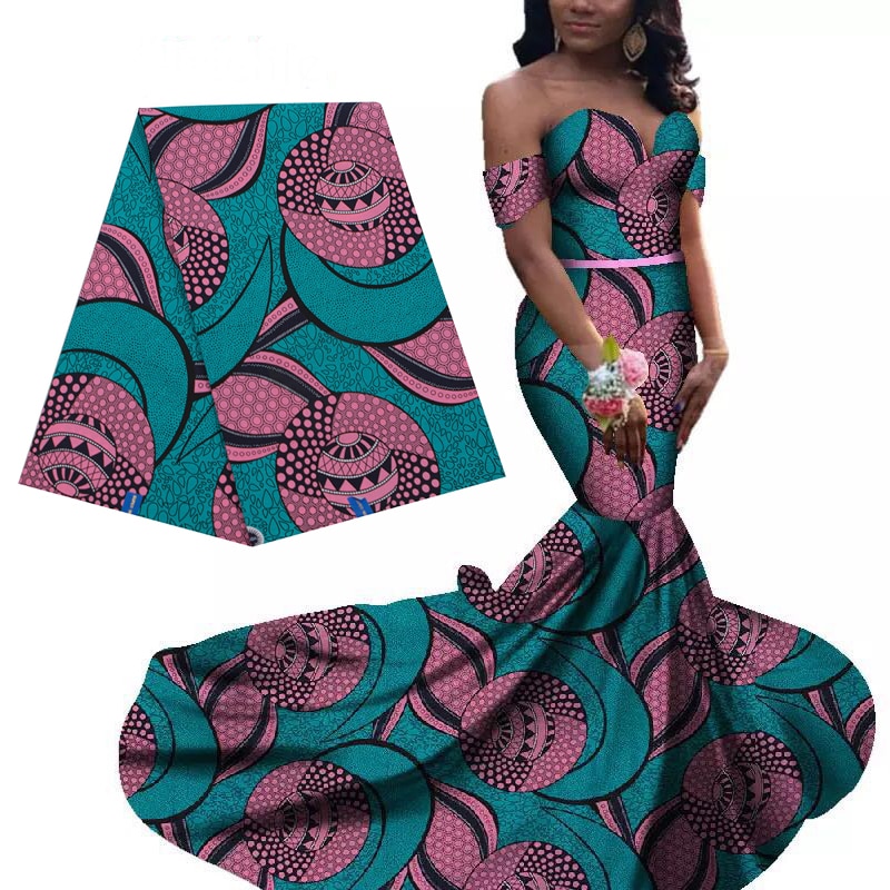 Ankara African printed wax fabric 100% cotton real wax pagne for party dress sewing crafts loincloth tissu