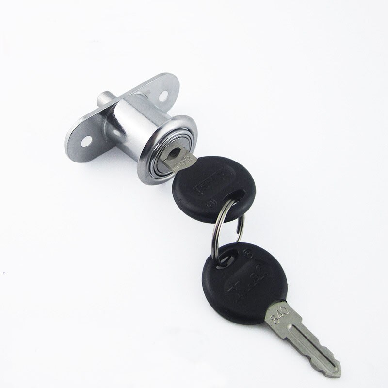 Plunger Push Lock With 2 Key For Sliding Glass Door Showcase Lock Furniture Cabinet Lock 24mm Thickness Hardware