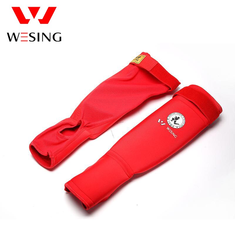 Wesing Muay Thai Shin Pads MMA Shin Instep Foam Pads Support Boxing Leg Guards Muay Thai Shin Guard IFMA Approved