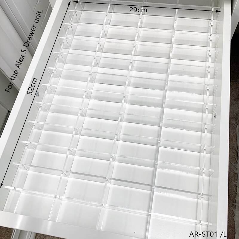 anon DIY Schubladenteiler-einstellen für ALEX 5 und 9 Schubladen, anpassbare Acryl-machen-hoch-Aufbewahrungs-Organizer-Trennwände in der Schublade, verstellbar: Gold