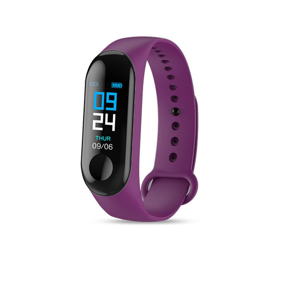 M3 più Intelligente Della Vigilanza Della Fascia di Fitness tracker Wristband Heart Rate Attività Schermo a Colori Articoli Elettronica Smart, Smartwatch, Bracciali Smart Fitness Vigilanza di Sport Del Braccialetto: Purple