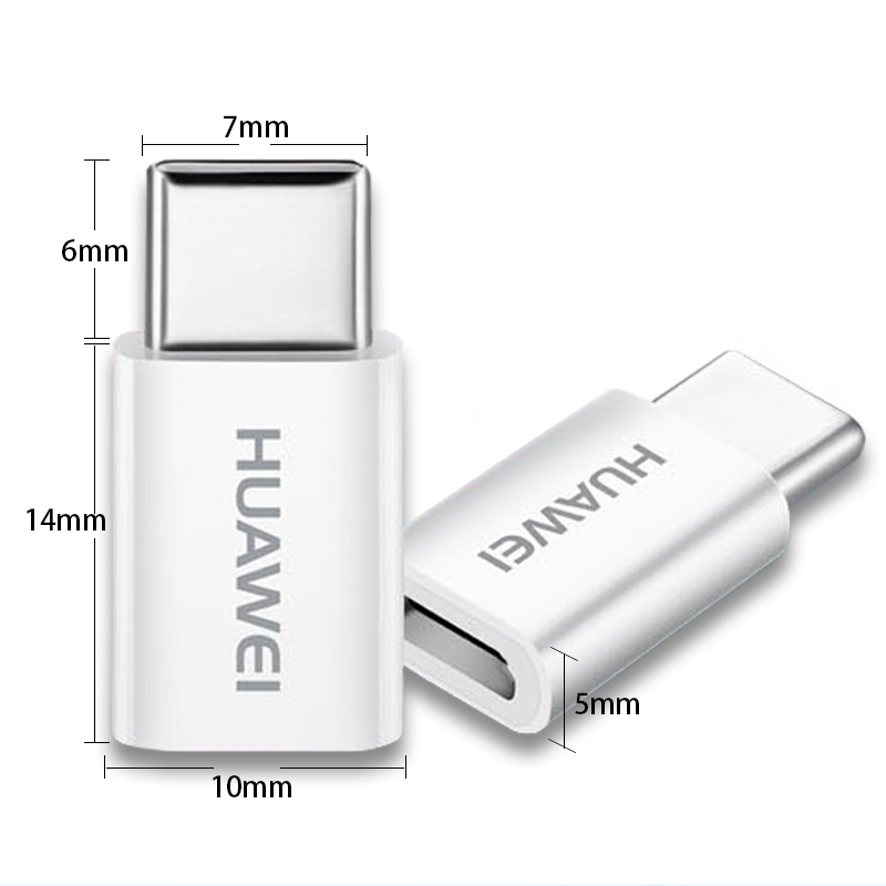 Original Huawei Micro USB to Type C Adapter Microusb Connector Fast Charger Charging Cable 2A USB Type C Adapter