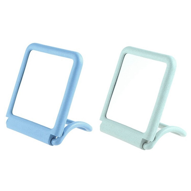 2Pcs Anti-Fog Wall-Mounted Shower Mirror Bathroom with Storage Hook Bracket Easy to Use