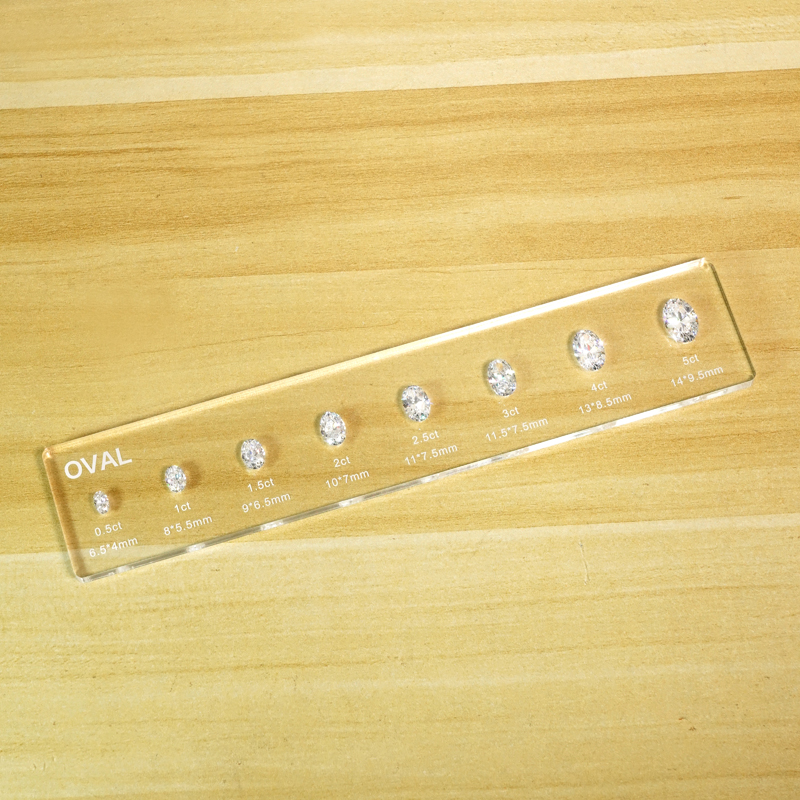 0,5ct-5ct 8 formas tamaños herramientas de quilates de diamante y medidor de anillos de joyería piedra de circonia cúbica juego de piedra maestra probador de herramientas de joyería: Azul