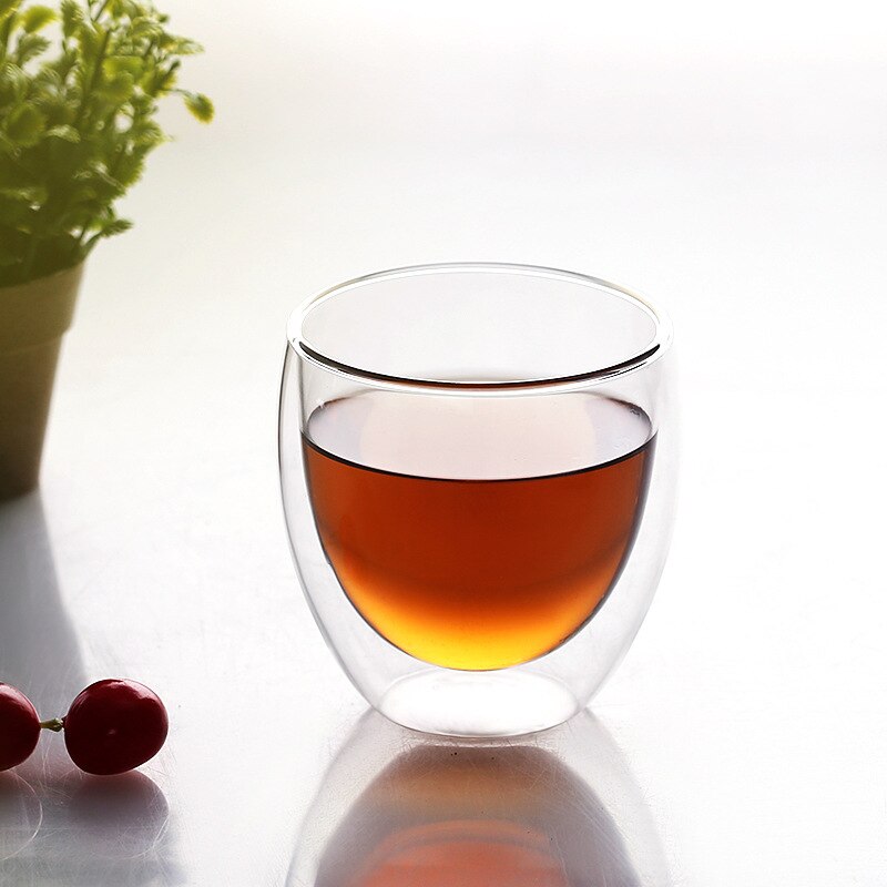 Double Wall Cup Coffee Glass Tea Mug Insulated Mugs Espresso Cups Safe Convenient Wine Beer Glass As for friend