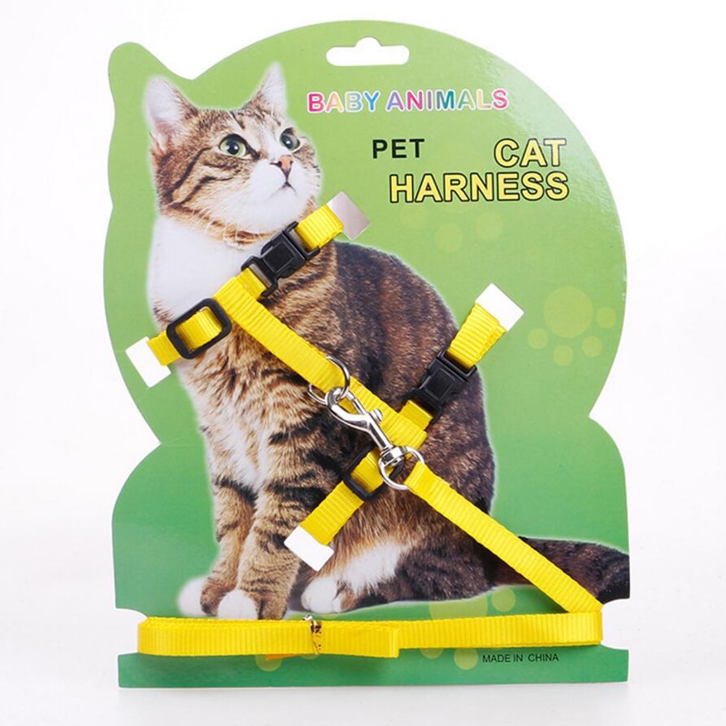 Nylon Kleurrijke Kat Harness en leash Set voor kat Kleine Huisdier Accessoires Maat S