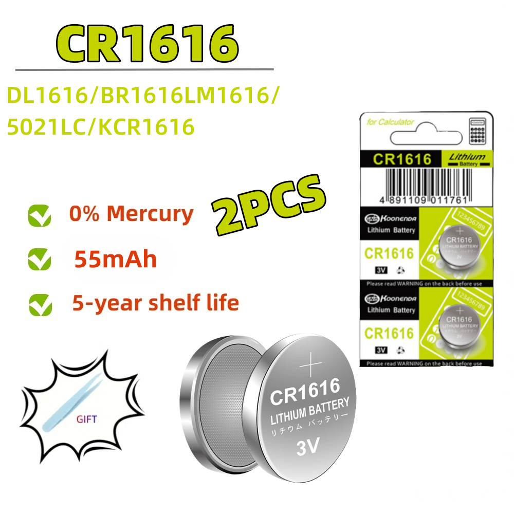 2-10 pz 3 V 50 mAh CR1616 batteria a bottone di alta qualità CR 1616 DL1616 BR1616 5021LC LM1616 orologio auto batteria al litio telecomando: Giallo