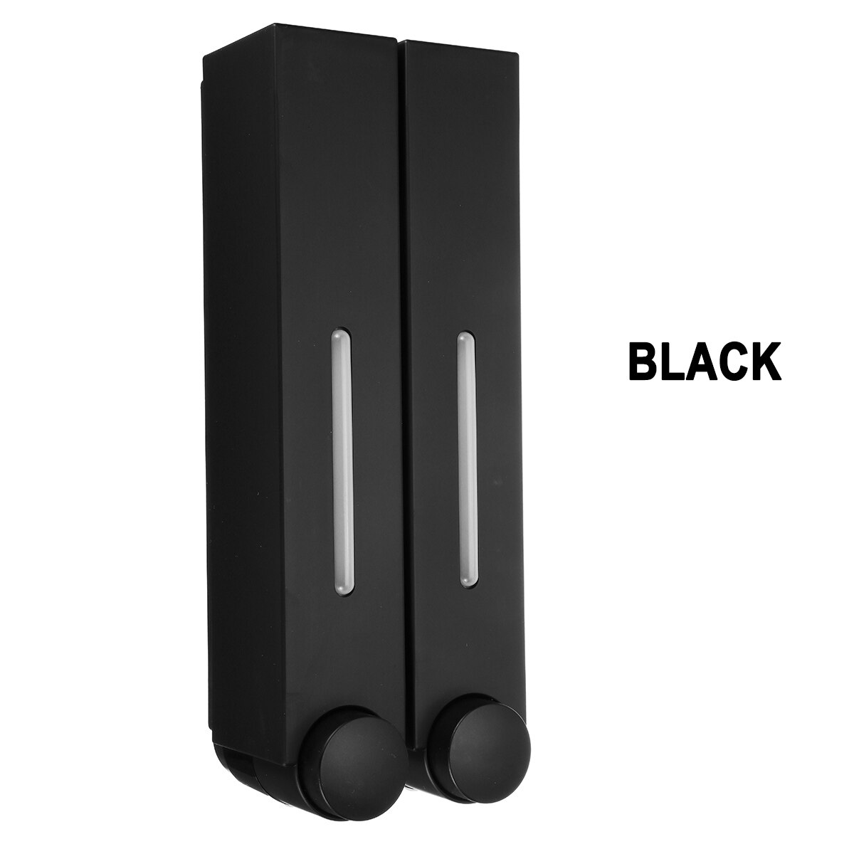 Wall Mounted Soap Dispenser Bathroom Liquid Soap Dispenser Washing Lotion Hand Shampoo Body Shower Cleaning: Black Double