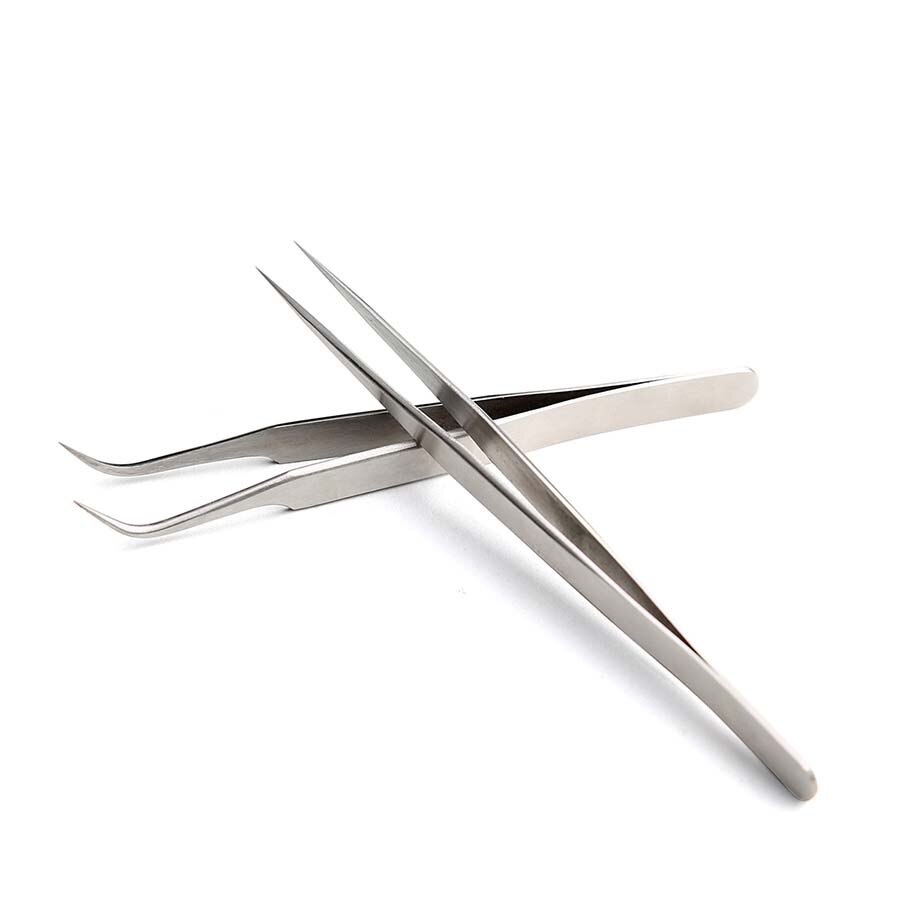 Wimper Extension Pincet Voor Individuele Volume Wimpers Rechte En Gebogen Professionele Pincet Lash Extension Supplies Maken: M2-pcs