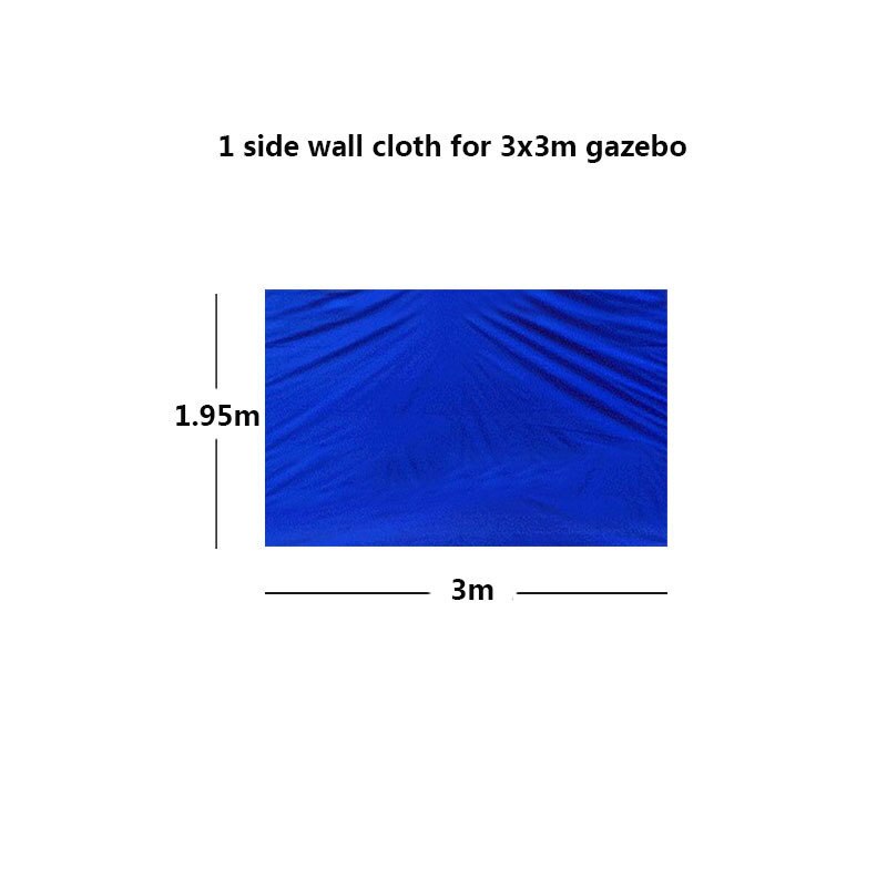 210D Waterdichte Oxford Doek Voor Tent Regendicht Zonnescherm Luifel Doek Alleen Zijwand Zonder Frame Dak Tuinhuisje Accessoires: All Blue 1 Side 3m