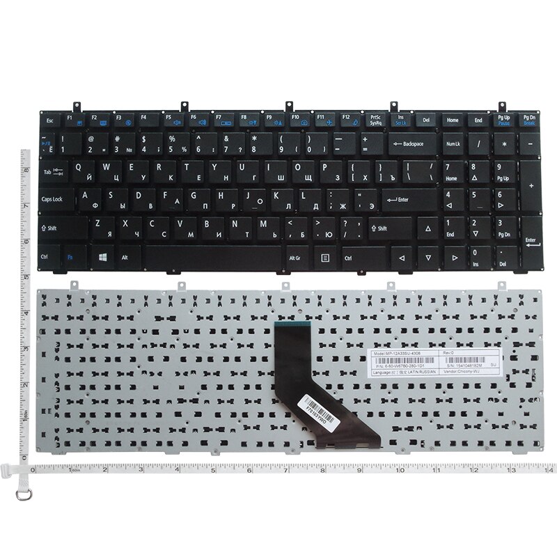 Ru tastatur til clevo  w350 w350 stq  w350 skq  w370 w350 etq  w670 sjq  w670 w670 sfq russisk tastatur