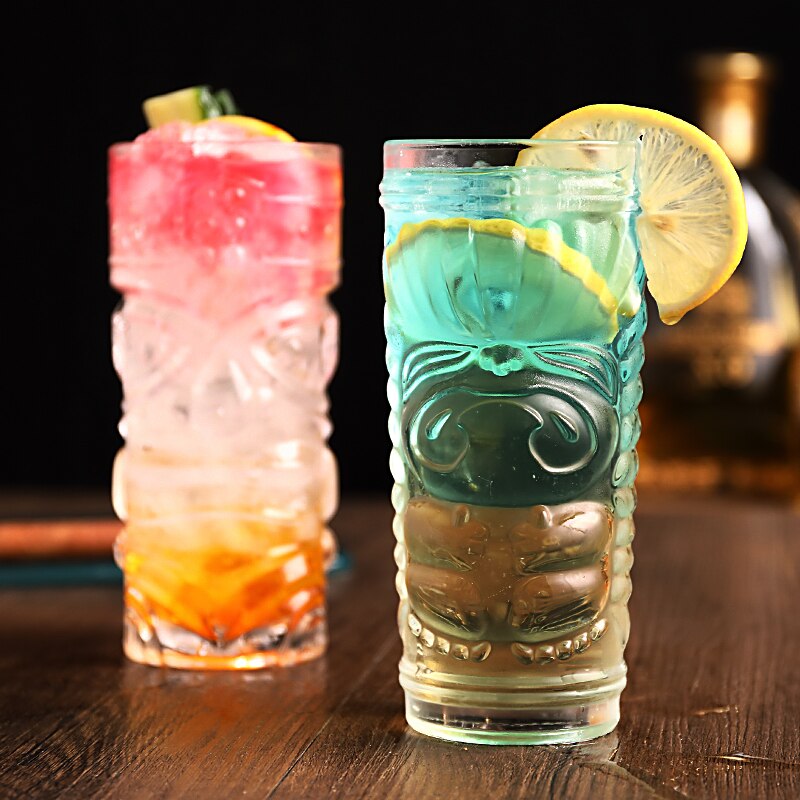 Verre de Bar grimace en verre épais pour cocktail, verre de totem, verre , jus de boisson, verre