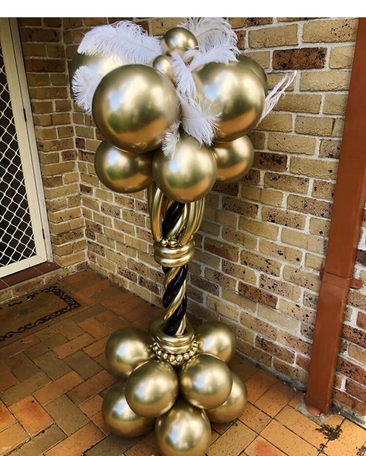 Ballons de couleur en métal 100 pièces | Bande de couleur, Ballon diy avec lettres de dessin animé, décoration de maison, fête d'anniversaire pour enfants, mariage, noël