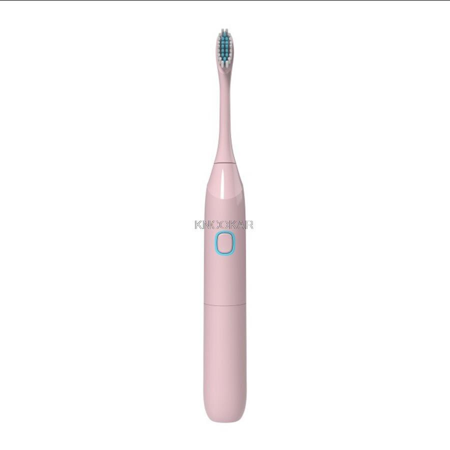 Adult and child electric toothbrush non-charging lazy toothbrush whitening and tooth care ultrasonic toothbrush head: Pink