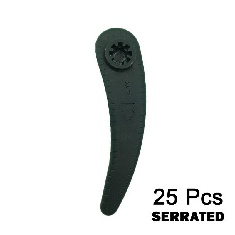 25 pièces/ensemble tondeuse à gazon lame en plastique remplacement herbe Strimmer lames tondeuse à gazon lames en plastique NotEasy Break jardin tondeuse outil: B