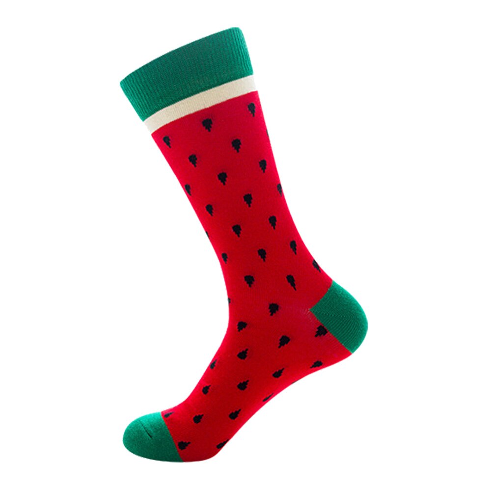 Men Socks Funny Cute Cartoon Graphics Fruits Orange Color Cherry Banana Strawberry Japanese Harajuku skateboard Sock: 3