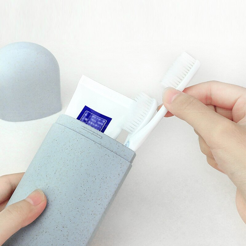 Tandbørsteholder kosmetisk kapsel rejsetaske organizer 1pc bærbar kosmetik taske badeværelse organisator til tandbørste