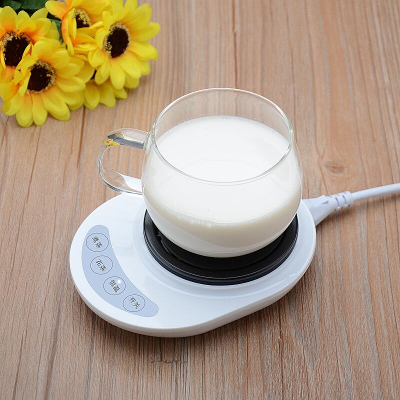 Calentador de taza de 220V, calentador de taza de 100 °C, máquina de té , posavasos de calefacción, calentador de escritorio de 3 engranajes para café, té de la leche, almohadilla calentadora automática