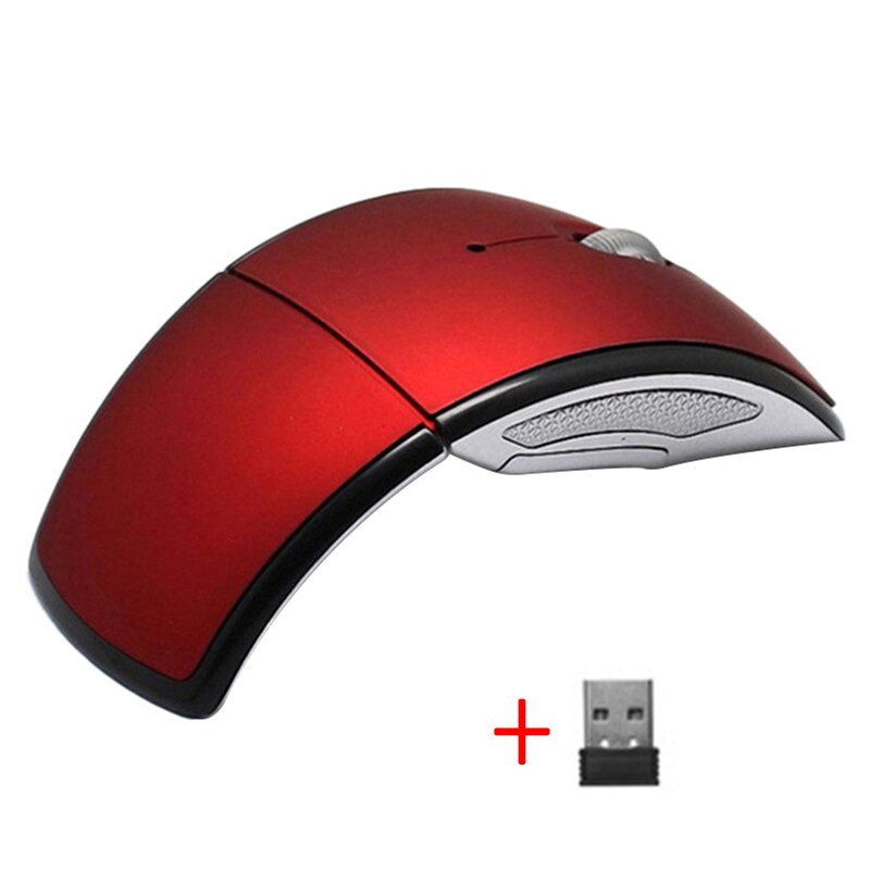 Souris sans fil 2.4G souris d'ordinateur pliable pliant souris optique récepteur USB pour ordinateur portable ordinateur de bureau bureau sans fil: 4
