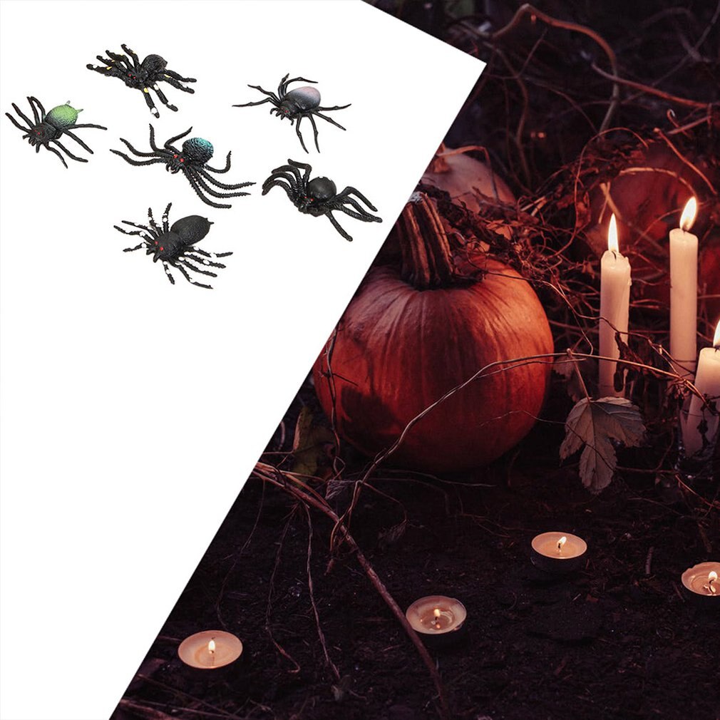 8 pièces grande araignée jouet Spoof et drôle enfants accessoires délicats Trp matériel Simulation araignée jouet Halloween accessoires