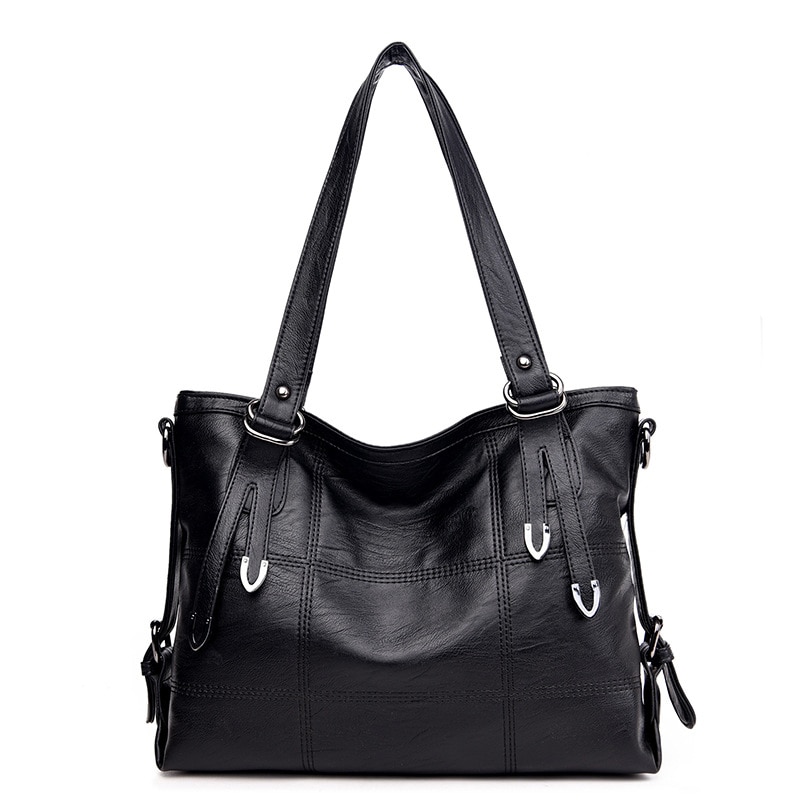 ACELURE femmes doux sacs à main en cuir PU concepteur haute capacité sacs à bandoulière pour femmes messager bandoulière BagsTop-poignée sacs: Black