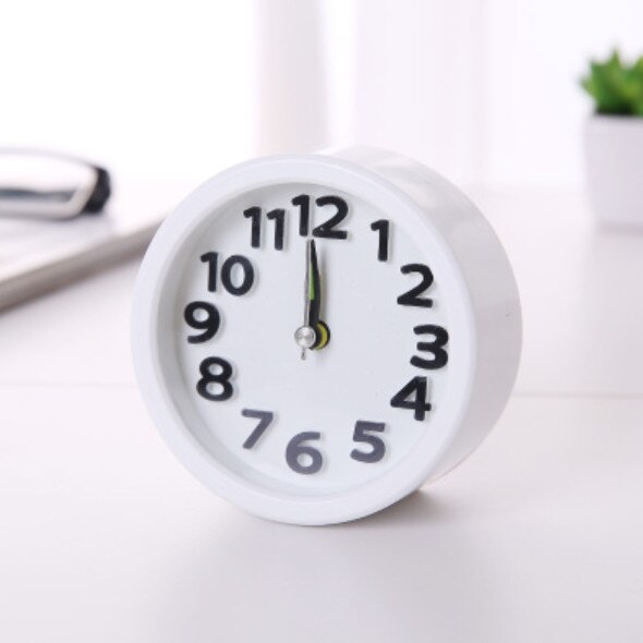 NOOLIM-reloj despertador minimalista para mesita de noche, con personalidad creativa, pequeño y Simple, para dormitorio de niños: A