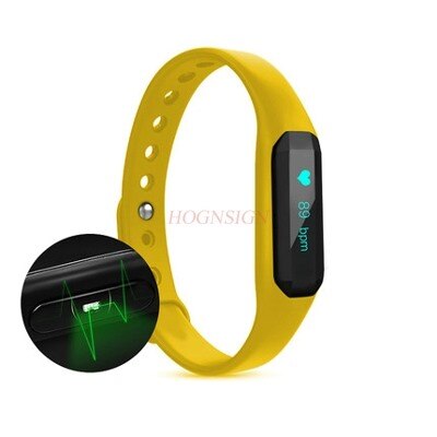 Smart Sport Instrument Zwemmen Running Stappenteller Mannen En Vrouwen Waterdichte Horloge Mode Eenvoudige Slaap Monitoring Stap Teller: Geel