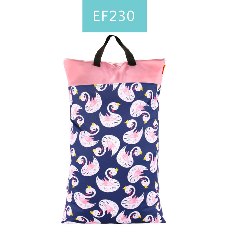 Bolsa de cubo grande para colgar pañales de tela, insertos de pañales de lavandería con dos cremalleras, impermeable, reutilizable, 1 pieza: EF230