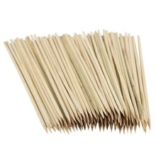 100 stuks Wegwerp Bamboe Outdoor Picknick Barbecue BBQ Grillen Vork Sticks Spiesjes Keuken Gereedschap