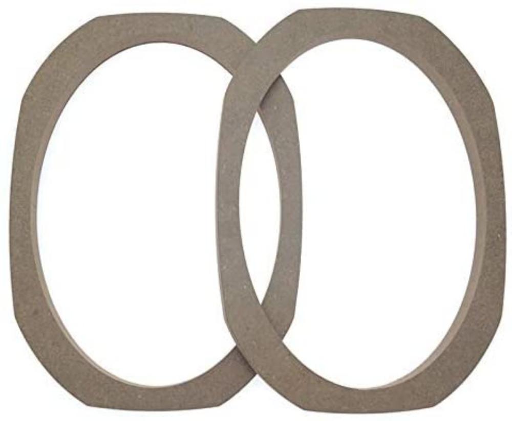 2 unids/set 6x9 Universal de coche/autobús/barco altavoz estéreo espaciador de madera anillo soporte titular adaptador de altavoz almohadillas