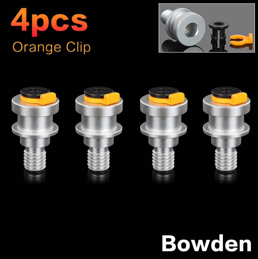 XCR3D V6 Heatsink Hotend Bowden Collet Klem Buis Voor 3D Printer Onderdelen Direct Pneumatische Connectors Koppeling Collet Clips: Orange Clip-4pcs