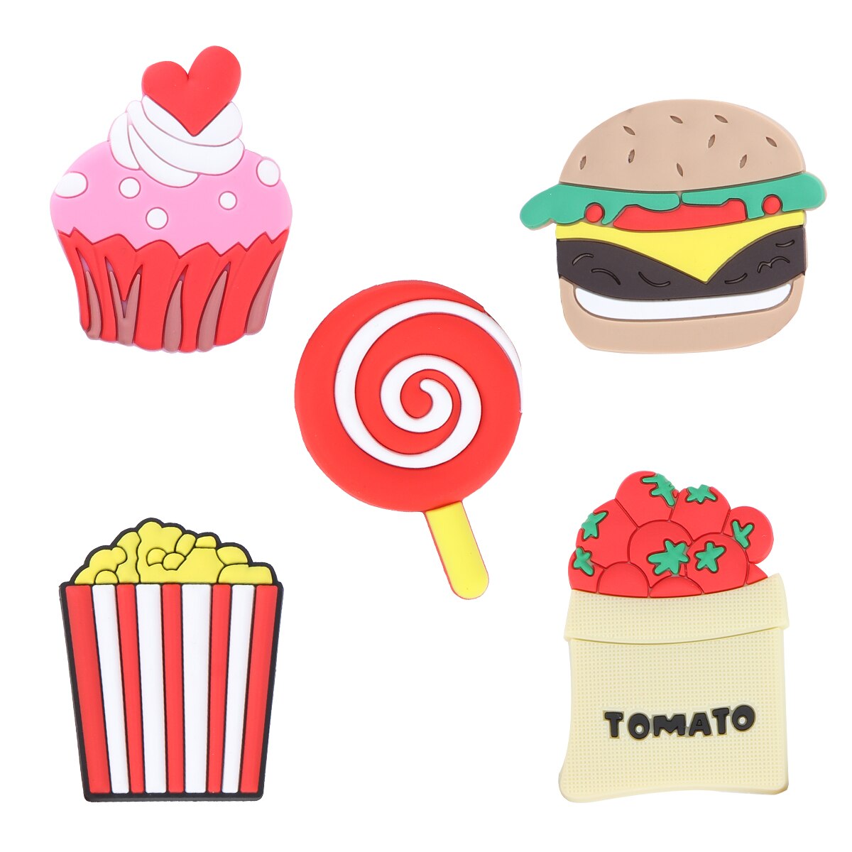 5pcs Cartoon Dessert Refrigerator Magnetic Stickers Tomatoes Bag Lollipop Fridge Stickers Posting Memo Magnets Sticker