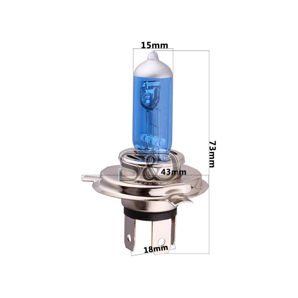 Lâmpada halógena h4, 100w, 12v, 2 peças, super branca, amarela, farol de neblina, carro, fonte de luz, estacionamento