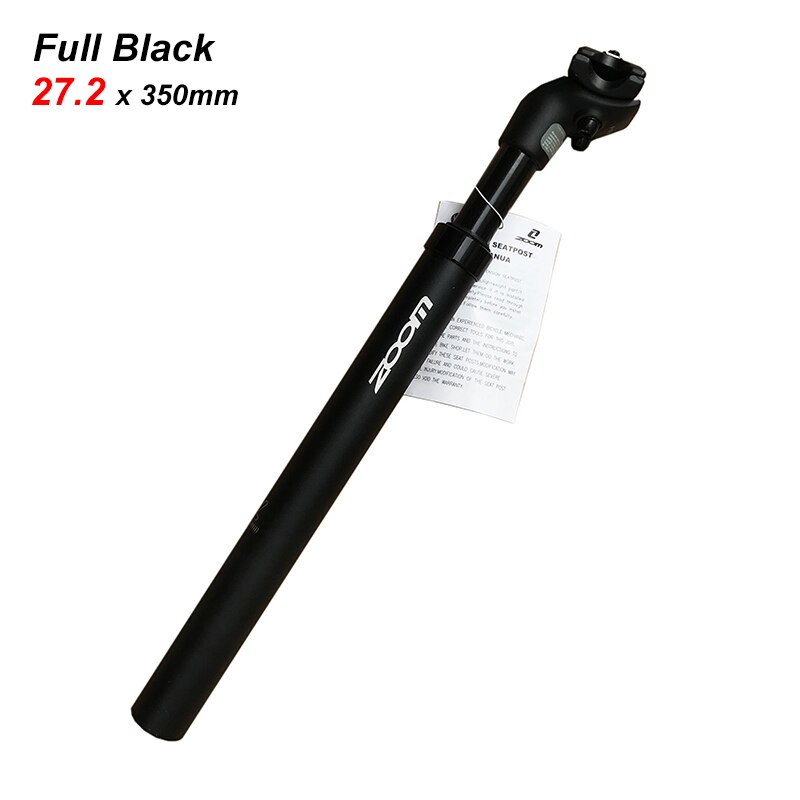 ZOOM Mtb Suspension Telescopic Seatpost Adjustable Seat Post Bike Saddle Rod Aluminum 27.2 Tube tija sillin carbono canote: 27.2x350mm Black