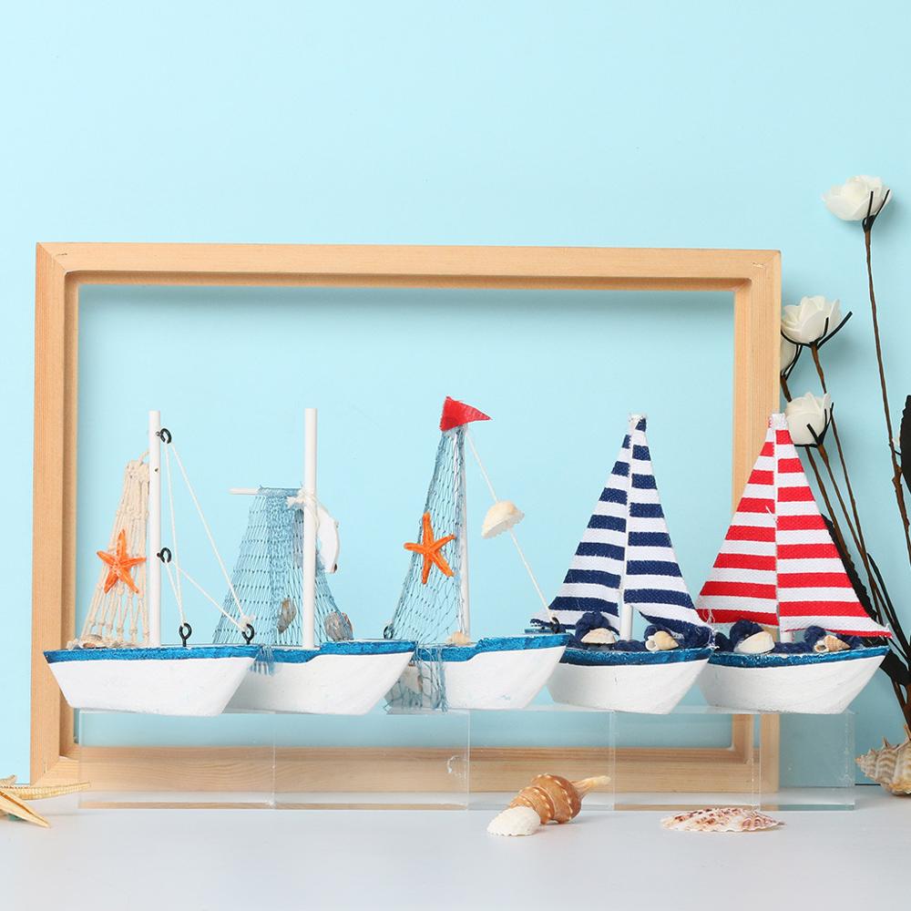 GORGECRAFT Onafgewerkte houten boot model houten boot mini zeilboot zeilboot nautische kano van massief hout ambachtsproject tafeldecoratie met zeelandschap