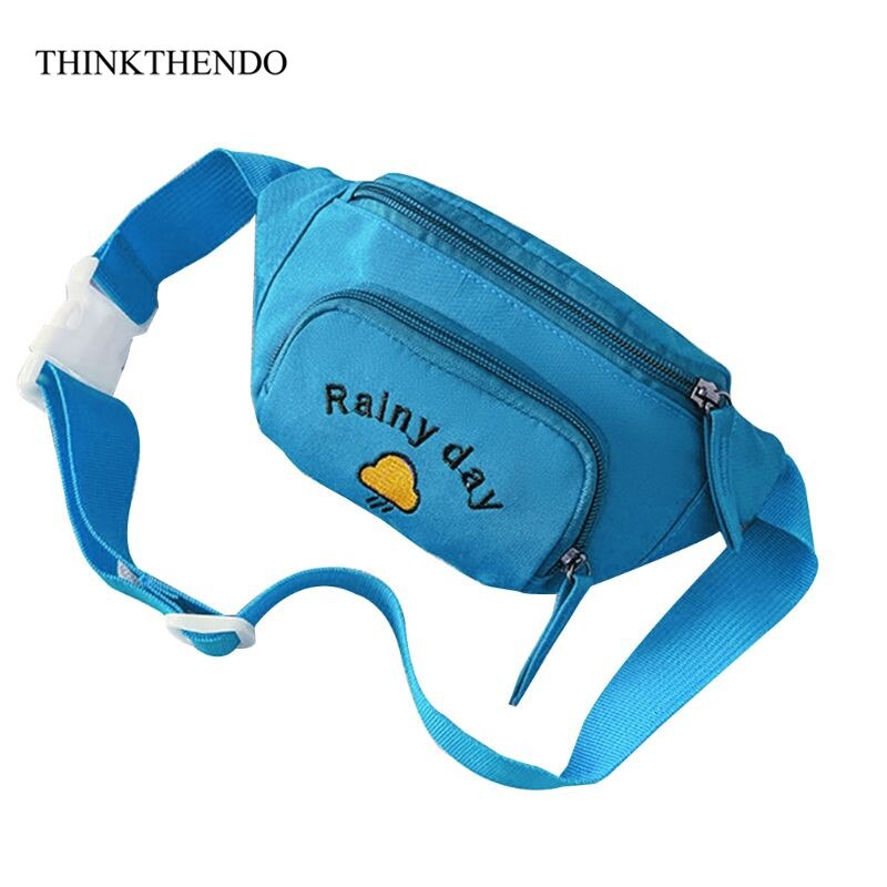 Saco de cintura portátil fanny pacote bolsa esporte cinto quadril peito crossbody bolsa ombro para crianças: Azul