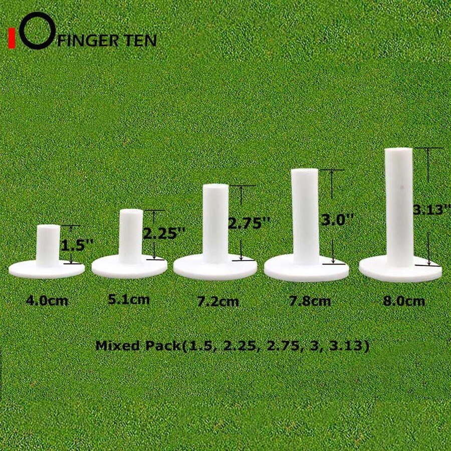 Tees de Golf durables en caoutchouc noir, support de balle à hauteur mixte de pièces/ensemble &quot;1.5&quot; 2.25 &quot;3&quot; 2.75 &quot;pour la pratique des plages de conduite, tapis, 5 3.13
