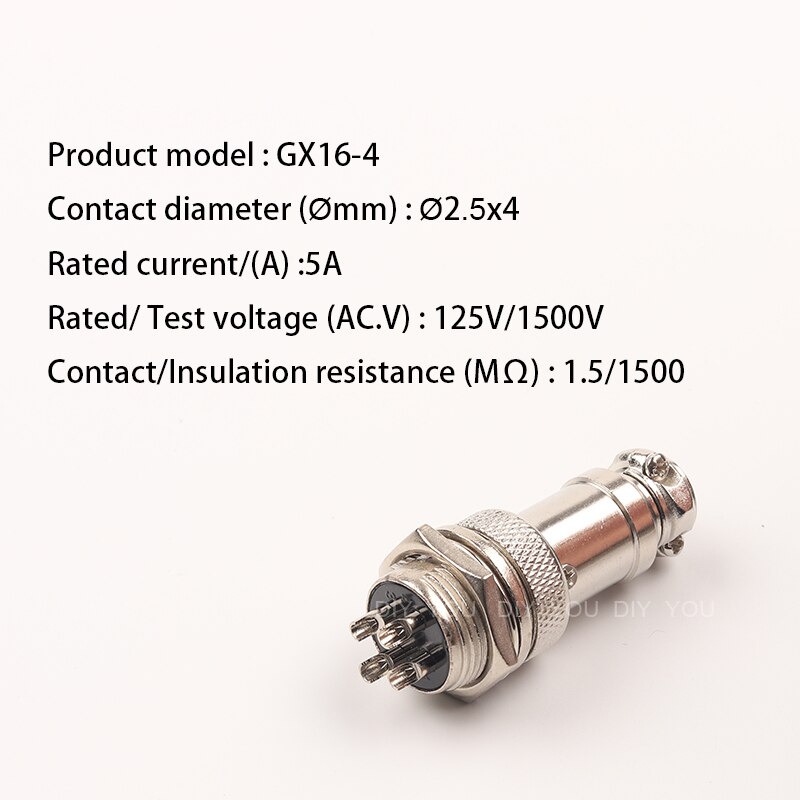 1Set GX16 Moer Type Mannelijke &amp; Vrouwelijke Elektrische Connector 2/3/4/5/6/7/8/9/10 Pin 16Mm Luchtvaart Socket Plug Draad Panel Connectors: GX16-4 Nuttype