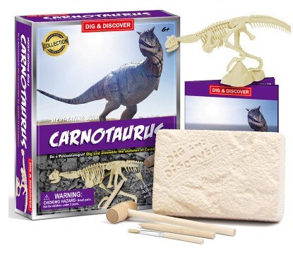 Dinosaur archaeological excavation toy prehistoric crocodile fossil skeleton excavation DIY boy: Orange