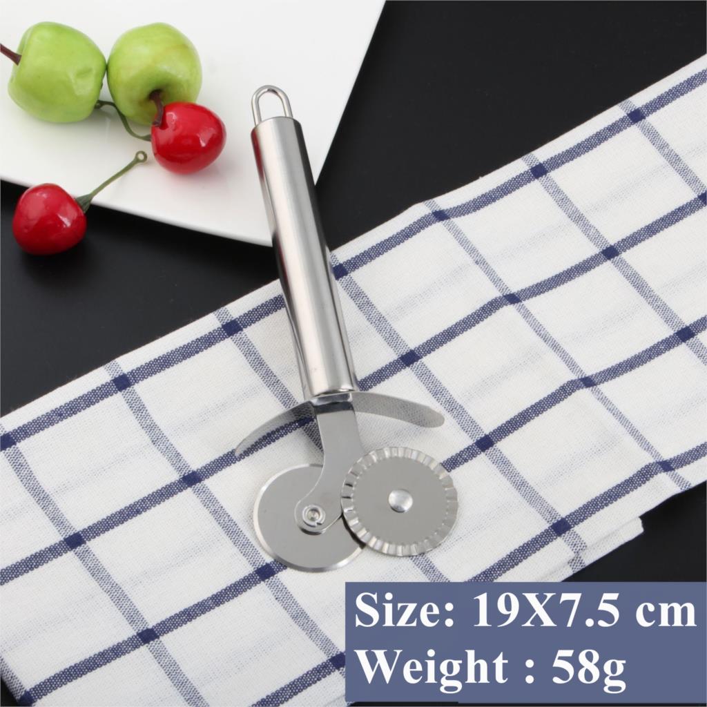 Stainless Steel Pizza Peel Metal Pizza Peel with Handle and Pizza Cutter Wheel Shovel Kitchen Cutter Cake Tool Slicer: 3
