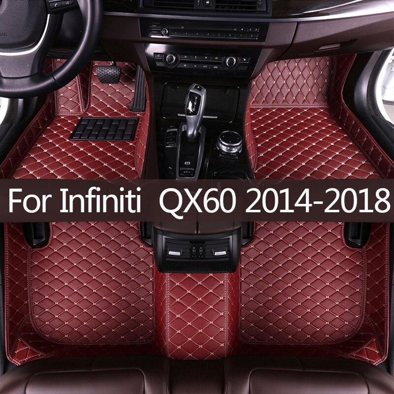 Alfombrillas de cuero para coche Infiniti QX60, , , , , , almohadillas personalizadas para pies, alfombra para automóvil