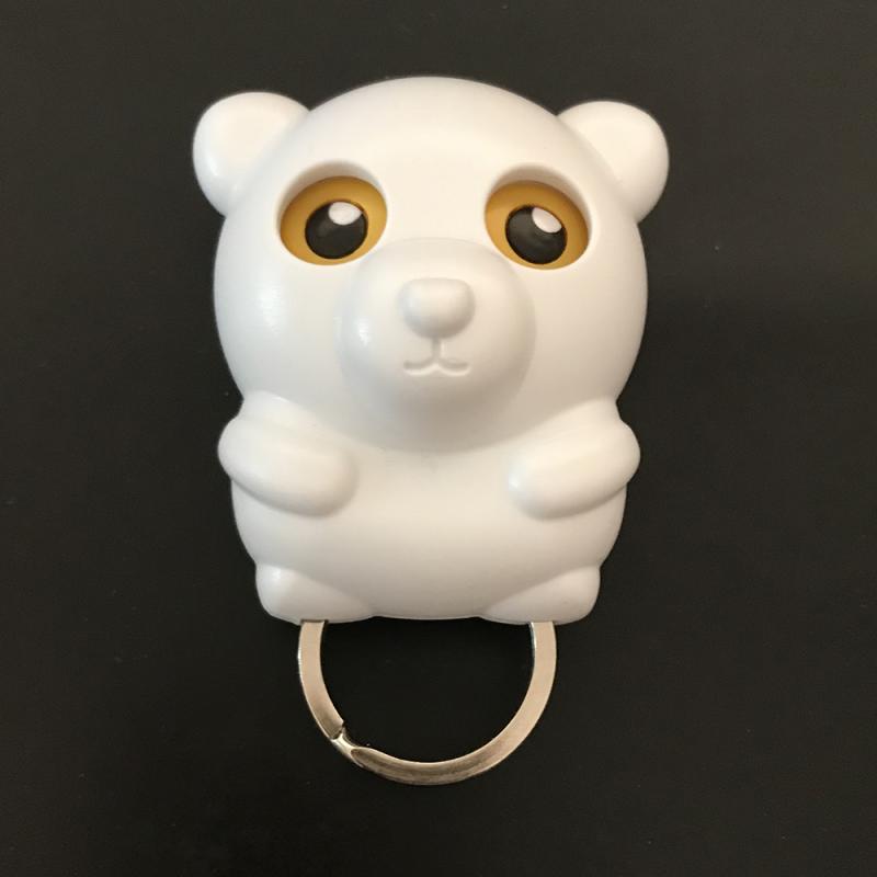 1 pçs criativo animal coruja magnético suporte chave de parede ímãs manter chaveiros gancho gancho gancho decorativo: White